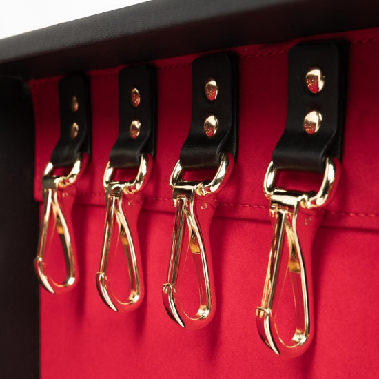 Набір для BDSM, 13 предметів, шкіра Bedroom Fantasies Bondage Suitcase 13 Pcs Cow Leather