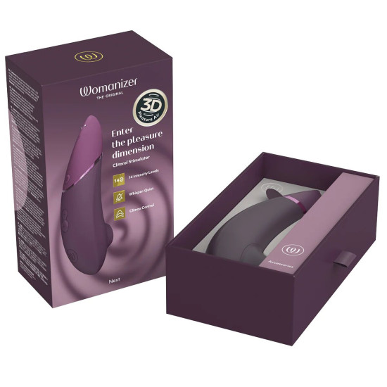 Вакуумний кліторальний стимулятор, фіолетовий Womanizer Next Dark Purple