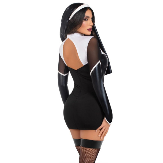 Эротический костюм монашки Leg Avenue Holy Hottie Dress, S