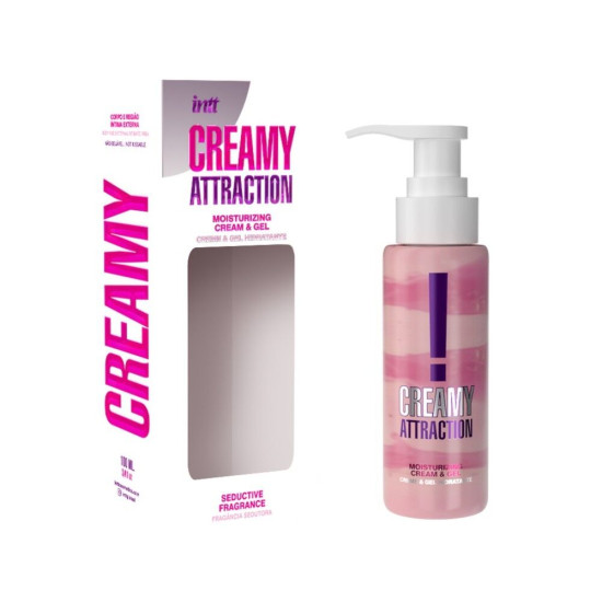 Увлажняющий крем-гель 2 в 1 с афродизиаком, унисекс Intt Creamy Attraction Seduction, 100 ml