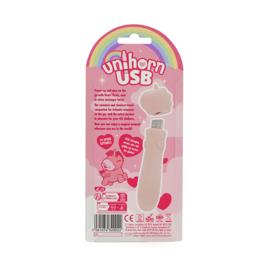 Вибропуля с USB-зарядкой Unihorn USB Bullet Heart Throb