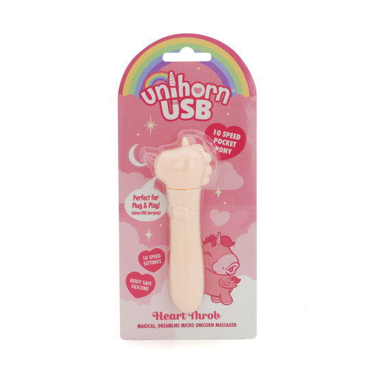 Вибропуля с USB-зарядкой Unihorn USB Bullet Heart Throb