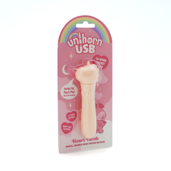 Вибропуля с USB-зарядкой Unihorn USB Bullet Heart Throb