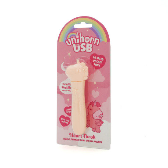 Вибропуля с USB-зарядкой Unihorn USB Bullet Heart Throb