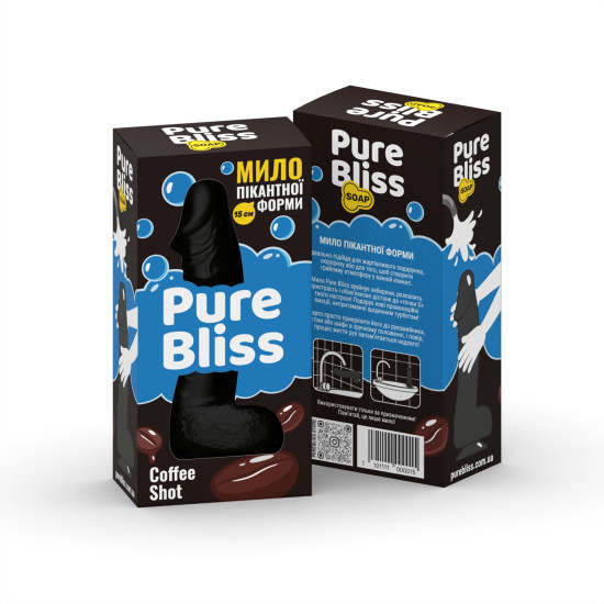 Ароматне мило у формі члена з ароматом кави Pure Bliss Black Coffee Shot, 15 cm