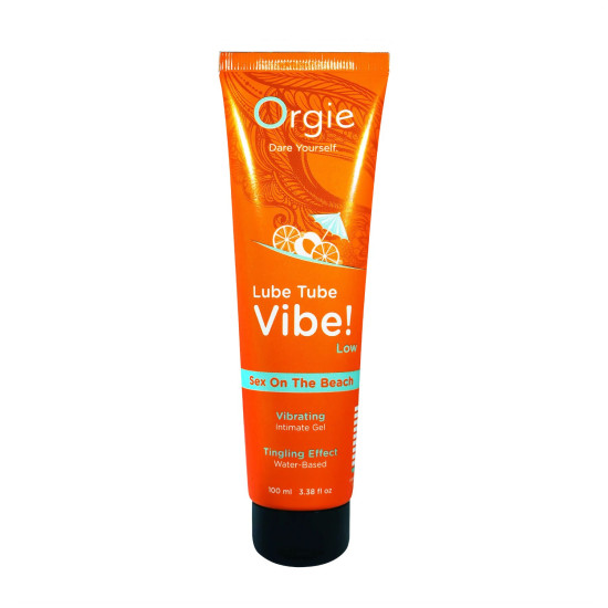 Лубрикант с эффектом вибрации и вкусом коктейля Секс на пляже Orgie Lube Tube Vibe! Sex On The Beach, 100 ml