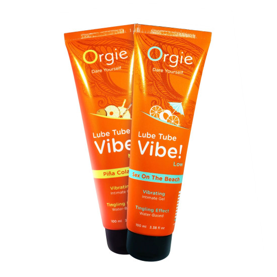 Лубрикант с эффектом вибрации и вкусом коктейля Секс на пляже Orgie Lube Tube Vibe! Sex On The Beach, 100 ml