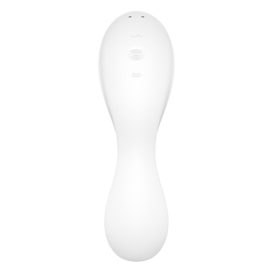Вакуумний смарт-стимулятор з вібрацією, білий Satisfyer Curvy Trinity 5 White (пом'ята упаковка!!!)
