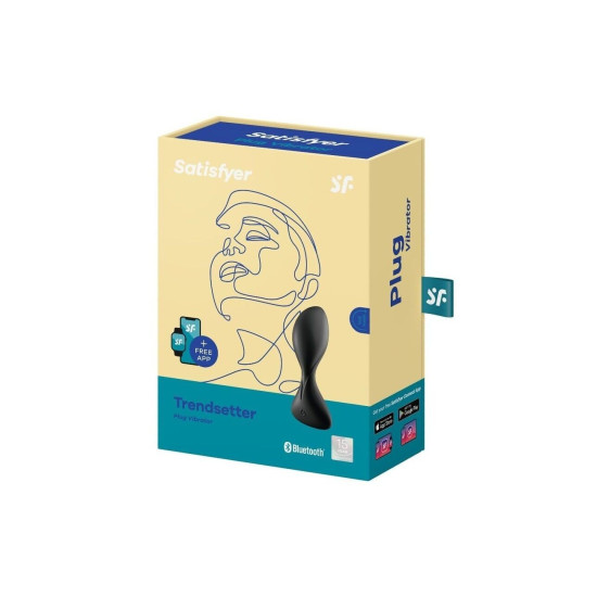 Анальна смарт-пробка з вібрацією, чорна Satisfyer Trendsetter Black