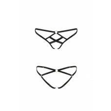 Трусики из стреп, чёрные NICKY THONG Black, S/M