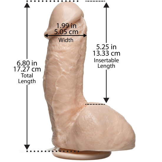 Кінчаючий фалоімітатор, довжина 17,3 см, діаметр 5,1 см - Doc Johnson The Amazing Squirting Realistic Cock