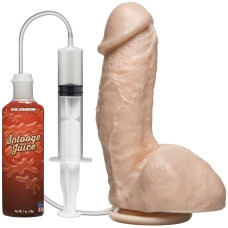 Кінчаючий фалоімітатор, довжина 17,3 см, діаметр 5,1 см - Doc Johnson The Amazing Squirting Realistic Cock