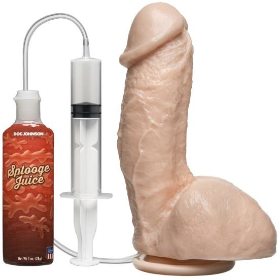Кінчаючий фалоімітатор, довжина 17,3 см, діаметр 5,1 см - Doc Johnson The Amazing Squirting Realistic Cock