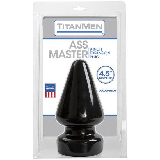 Анальная пробка для фистинга, длина 16 см, диаметр 11,7 см Doc Johnson Titanmen Tools Butt Plug 4.5 Inch Ass Master