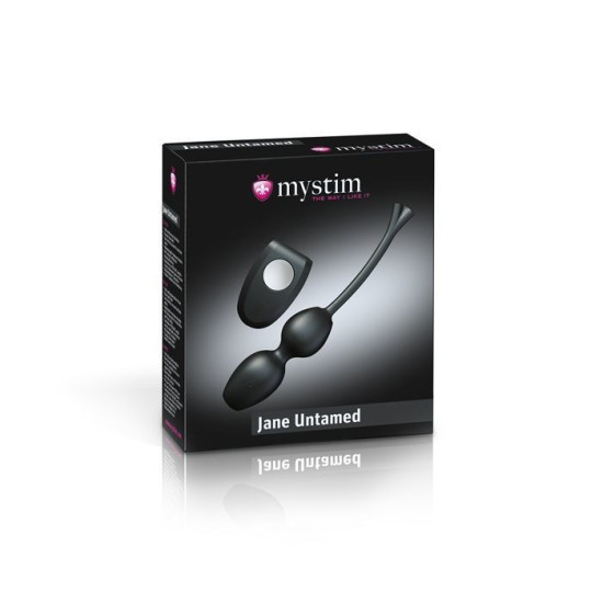 Вагинальные шарики с вибрацией и пультом ДУ для миостимуляции Mystim Jane Untamed Vibe