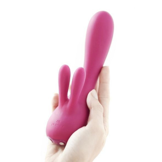 Вибратор-кролик цвета фуксии с тремя моторами, глубокая вибрация Je Joue Fifi Fuchsia