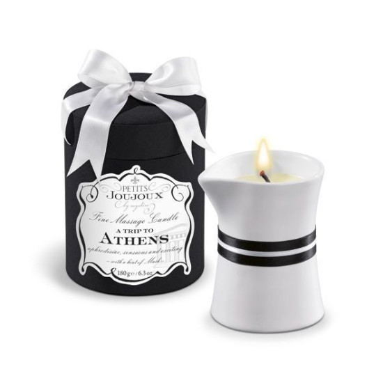 Массажная свеча с ароматом мускуса и пачули в подарочной упаковке Petits Joujoux Athens Musk and Patchouli, 190 g
