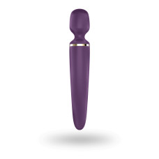 Вибромассажер в форме микрофона, водонепроницаемый, фиолетово-золотистый Satisfyer Wand-er Woman Purple/Gold, XXL