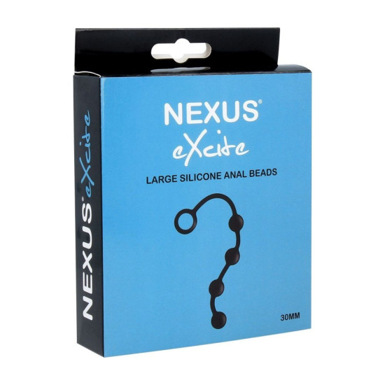 Анальные шарики из силикона, макс. диаметр 3 см, черные Nexus Excite Large Anal Beads