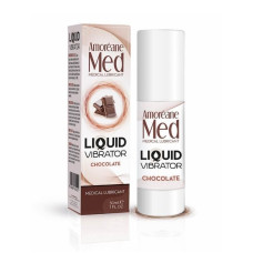 Шоколадний лубрикант з ефектом вібрації Amoreane Med Liquid Vibrator Chocolate, 30 ml