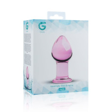Скляна анальна пробка, довжина 7,5 см, діаметр 4,5 см, рожева Gildo Pink Glass Buttplug No. 27