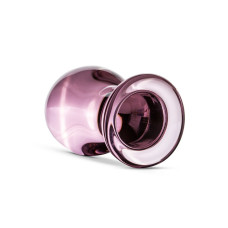 Скляна анальна пробка, довжина 7,5 см, діаметр 4,5 см, рожева Gildo Pink Glass Buttplug No. 27