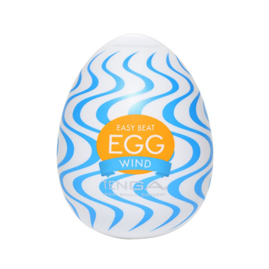 Мастурбатор-яйце із зигзагоподібним рельєфом Tenga Egg Wind