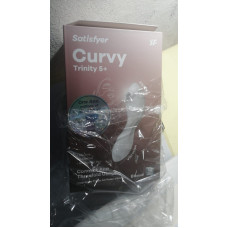 Вакуумний смарт-стимулятор з вібрацією, білий Satisfyer Curvy Trinity 5 White (пом'ята упаковка!!!)
