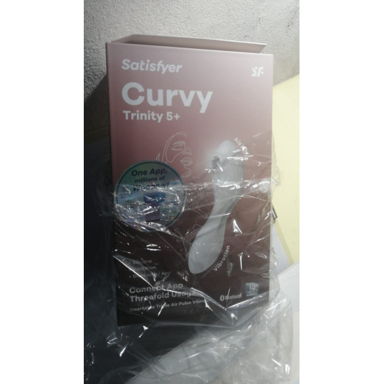 Вакуумний смарт-стимулятор з вібрацією, білий Satisfyer Curvy Trinity 5 White (пом'ята упаковка!!!)