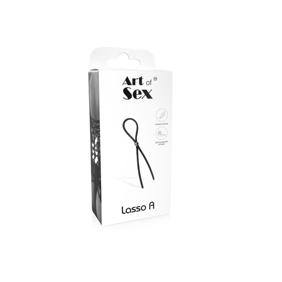 Эрекционное кольцо лассо с регулируемым диаметром, черное Art of Sex Lasso A