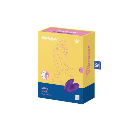 Вібратор на палець з 12 режимами, пурпурний Satisfyer Love Riot Purple