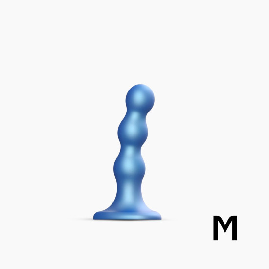 Насадка для страпона Strap-On-Me Dildo Plug Balls Bleu Metallic, M