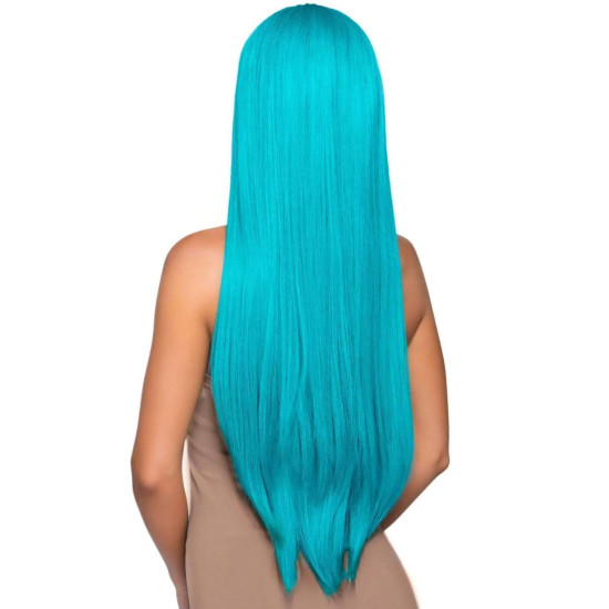 Бірюзова довга пряма перука з центральним проділом, 33″ Leg Avenue 33″ Long Straight Center Part Wig Turquoise