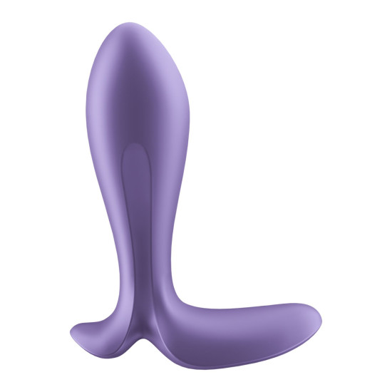 Фіолетова анальна пробка з вібрацією, 9 см, Ø 3 см Satisfyer Intensity Plug Purple