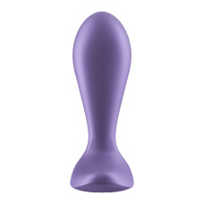 Фиолетовая анальная пробка с вибрацией, 9 см, Ø 3 см Satisfyer Intensity Plug Purple
