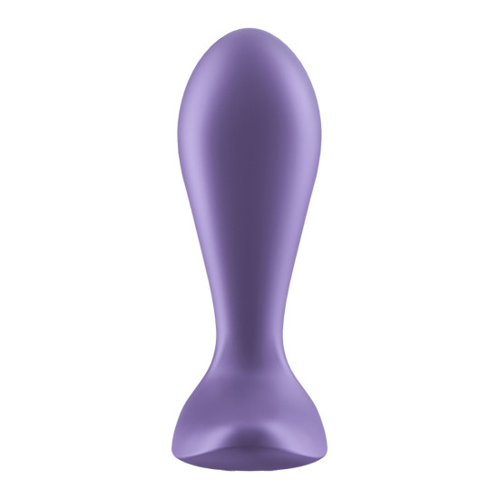 Фіолетова анальна пробка з вібрацією, 9 см, Ø 3 см Satisfyer Intensity Plug Purple
