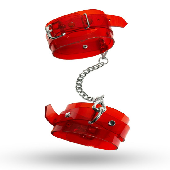 Поножі, червоні прозорі Feral Feelings Ankle Restraints Red Transparent
