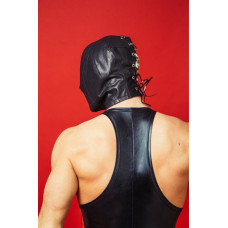 Закрытый кожаный капюшон D&A Deprivation Mask Leather