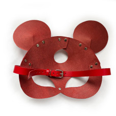 Кожаная маска зайки, красная Art of Sex Mouse Mask Red
