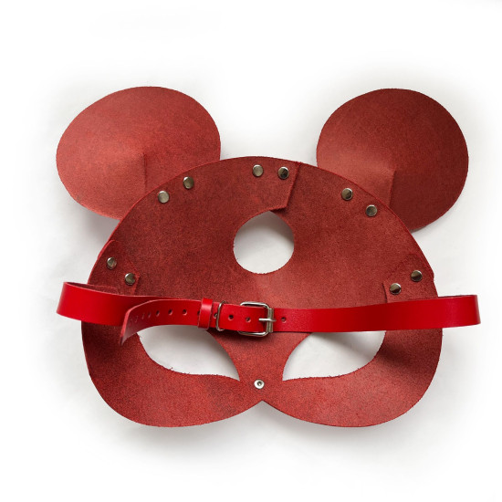 Шкіряна маска зайчика, червона Art of Sex Mouse Mask Red
