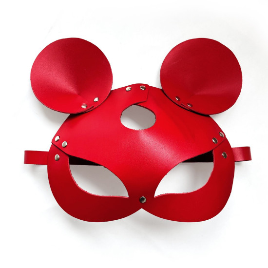 Шкіряна маска зайчика, червона Art of Sex Mouse Mask Red