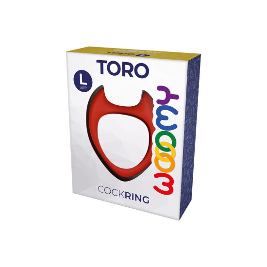 Эрекционное кольцо, красное Wooomy Toro Red, L