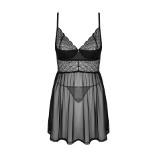 Еротичний комплект (пеньюар та стрінги) Obsessive Chemeris Babydoll & Thong, M/L
