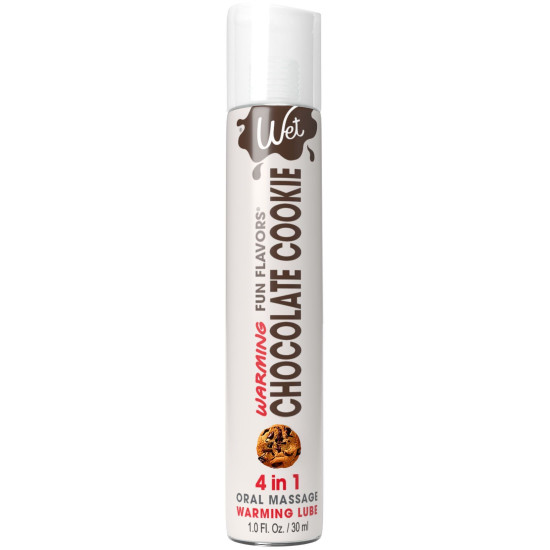 Согревающий лубрикант на водной основе со вкусом шоколадного печенья Wet Warming Chocolate Cookie 4 in 1, 30 ml