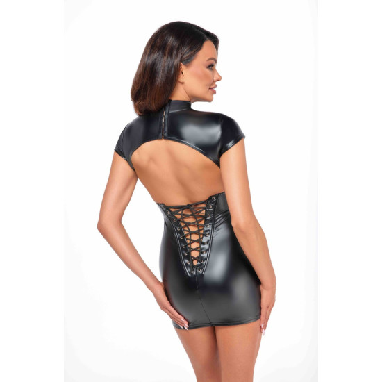Сукня з мокрим ефектом і шнурівкою на спині Noir Handmade F309 Fantasy Wetlook Mini Dress with Lace Up Back, S