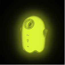 Вакуумний кліторальний стимулятор з вібрацією, жовтий Satisfyer Glowing Ghost Yellow