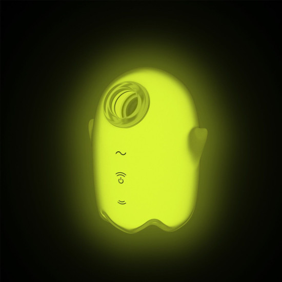 Вакуумный клиторальный стимулятор с вибрацией, жёлтый Satisfyer Glowing Ghost Yellow