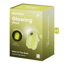 Вакуумний кліторальний стимулятор з вібрацією, жовтий Satisfyer Glowing Ghost Yellow