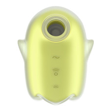Вакуумний кліторальний стимулятор з вібрацією, жовтий Satisfyer Glowing Ghost Yellow