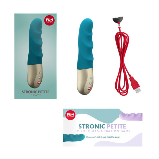 Мини-пульсатор, 8 режимов, подходит для начинающих, сине-зеленый Fun Factory Stronic Petite Deep Sea Blue